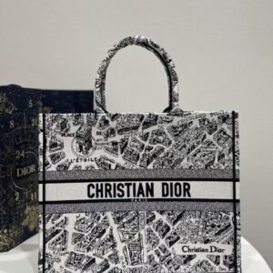 CHRISTIAN DIOR Tote White and Black