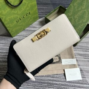 Design Design ZIP WALLET WITH INTERLOCKING G PYTHON BOW - Dubai Fashion LUX