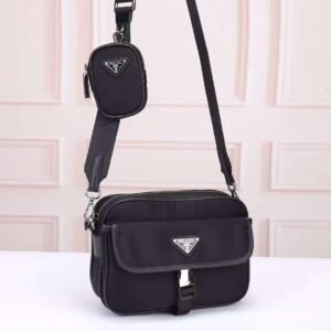 Design Re-Nylon and Saffiano leather shoulder bag - Dubai Fashion LUX