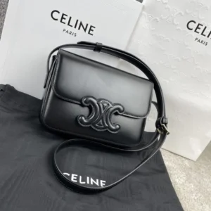 Design Shiny Calfskin Nano Triomphe Tan - Dubai Fashion LUX