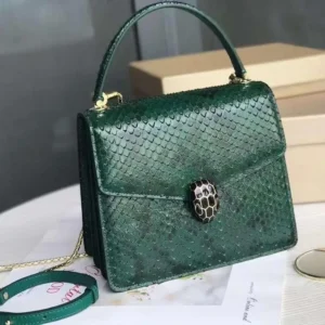Design SNAKESKIN SERPENTI FOREVER TOP-HANDLE BAG IN BEIGE - Dubai Fashion LUX