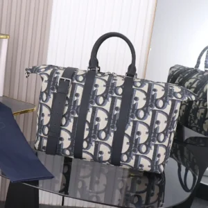 Design WEEKENDER 40 BAG Beige and Black Maxi Oblique - Dubai Fashion LUX