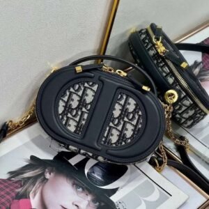 Dior CD Signature Oval Camera Bag – Luxury Quilted Leather Handbag