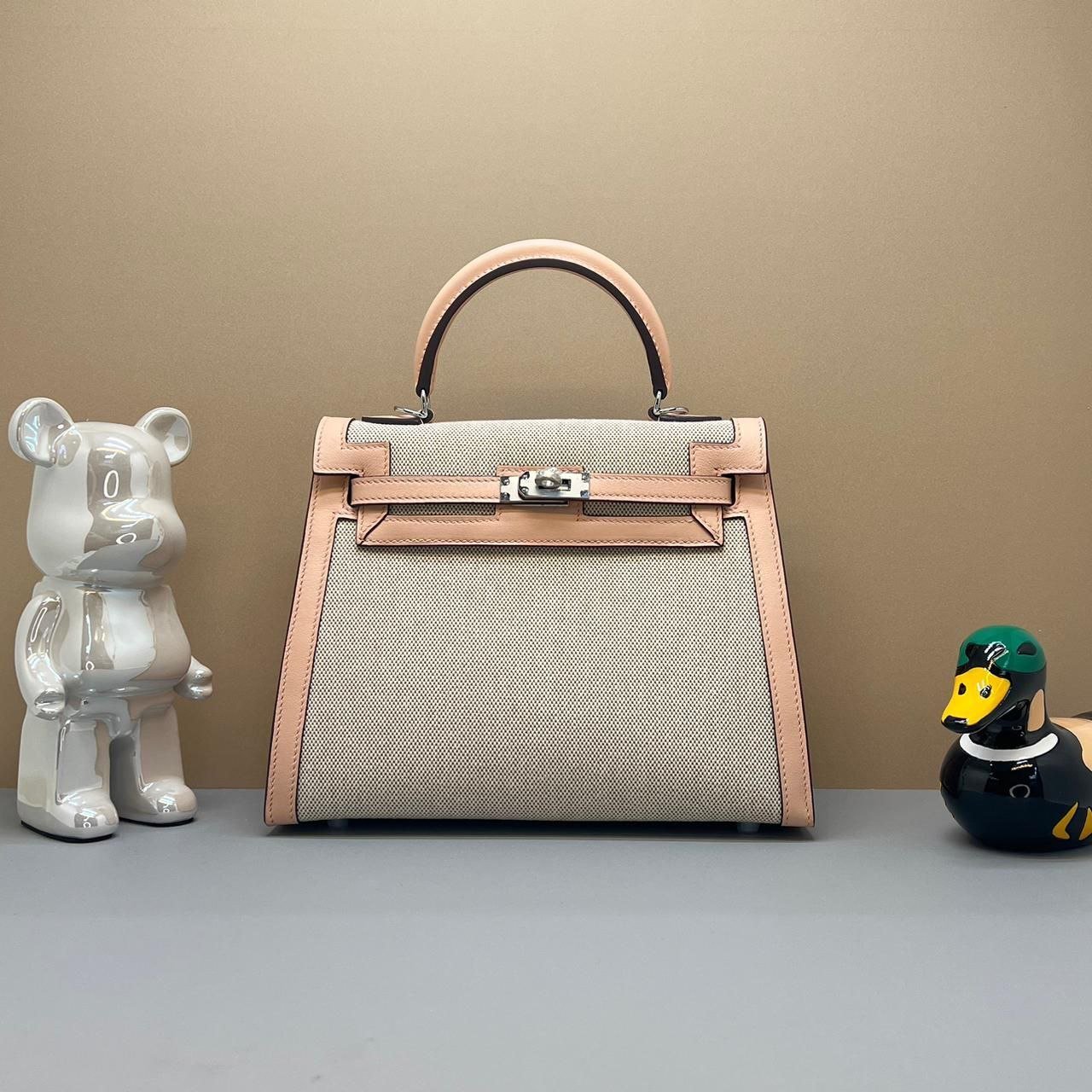 Hermès Vintage Leather & Canvas Bag – Super Master Quality | Luxury Handbag