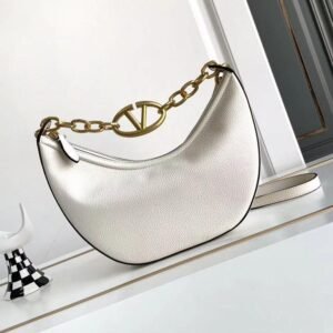 Valentino Small V Logo Moon Hobo Bag – Super Master Quality | Luxury Handbag